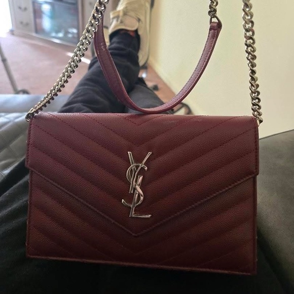 YSL Authentic Burgundy Crossbody - Picture 8 of 8